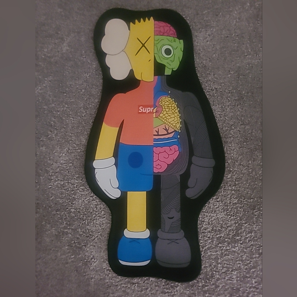 bearbrick supreme bart simpson rug